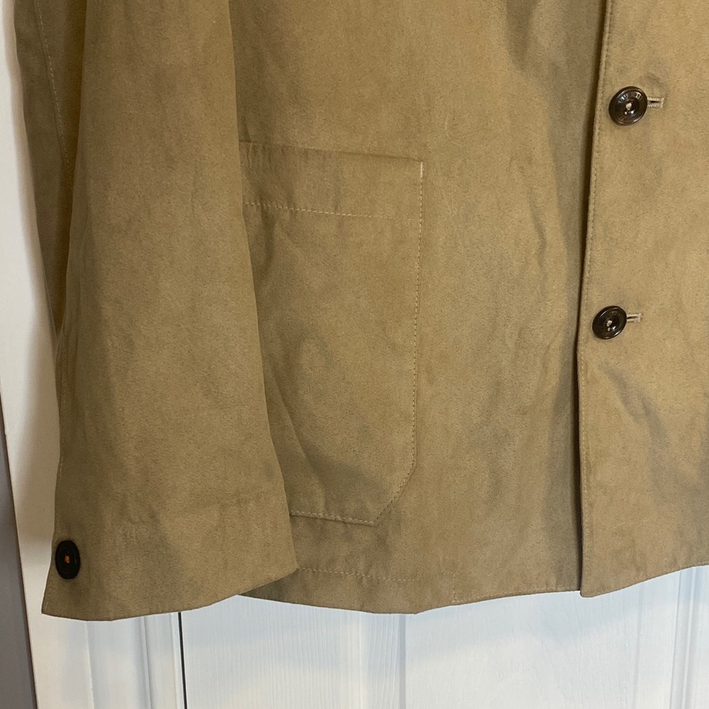Bugatti Tan Premium Suede Button Front Jacket European Designer US 44R - Picture 9 of 16